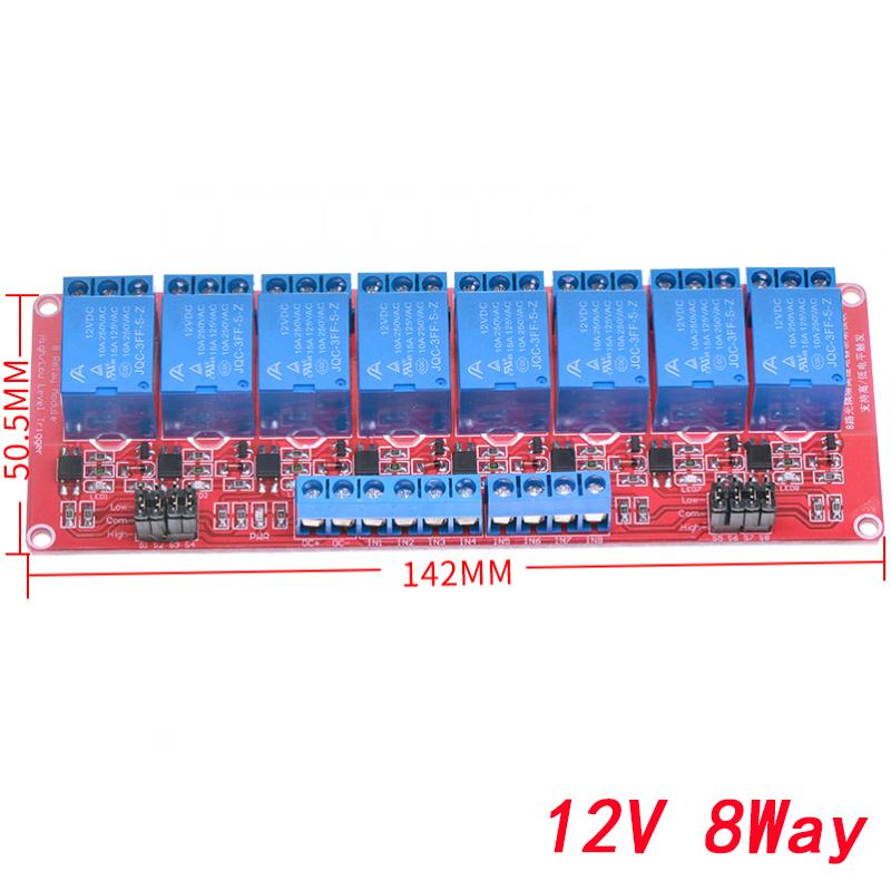 1 2 4 6 8 Channel 5V 12V 24V Relay Module Board Shield with Optocoupler Support High and Low Level Trigger for Arduino