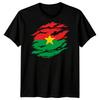 Burkina Faso Flag Distressed Travel Mens T-Shirt