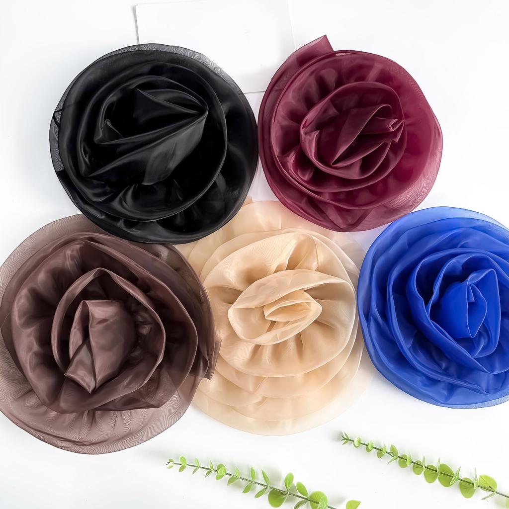 Oversized 3D Flower Brooch Handmade Flower Accessory for Clothing and Home Decors with Realistic Polyester Texture