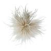Handcrafted Natural Feather Flower Brooch, Full Radiating Design Badge with Pin Back and Hair Clip for Outfit Styling