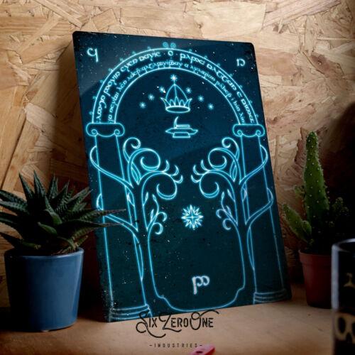 

of Durin Metal Sign Glow or Stone LOTR Gandalf Rings Lord TolkeinAluminum 20x30cm（7.8x11.8inch）