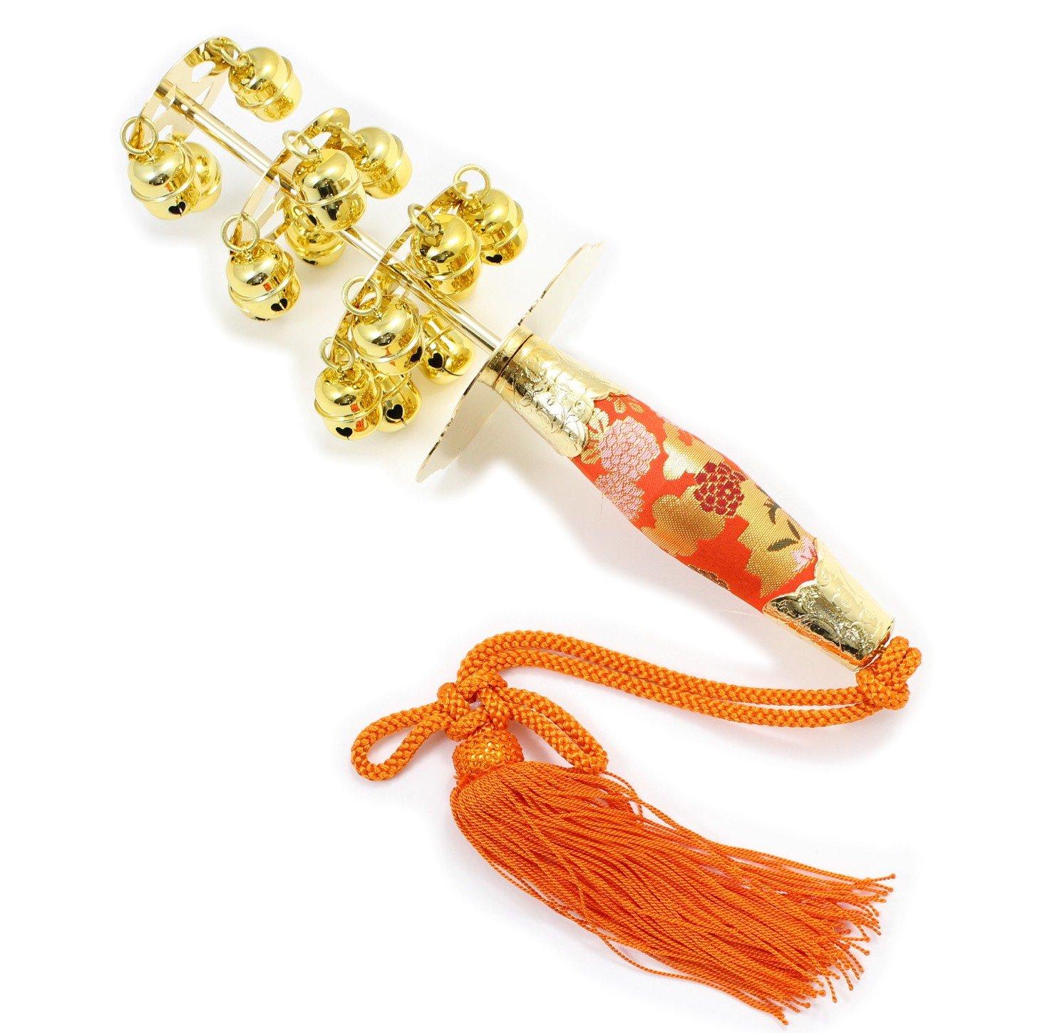 

Рынок кимоно Асакуса Колокольчик Санбасо Жрица колокольчика Санбасо Сделано в Японии Колокольчик Санбасо Кагура Колокольчик Кагура золотой