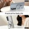 For Samsung Galaxy Z Fold8 Wide /Ultra /Z Fold7 6 5 4 Fashion Premium Skin Feel Shockproof Case Hinge protection Shell Phone Back Cover Ring Stand