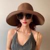 Breathable Wide Brim Straw Hat Simple Women's Sun Visor Hats Weave Bucket Hat  Outdoor Activities