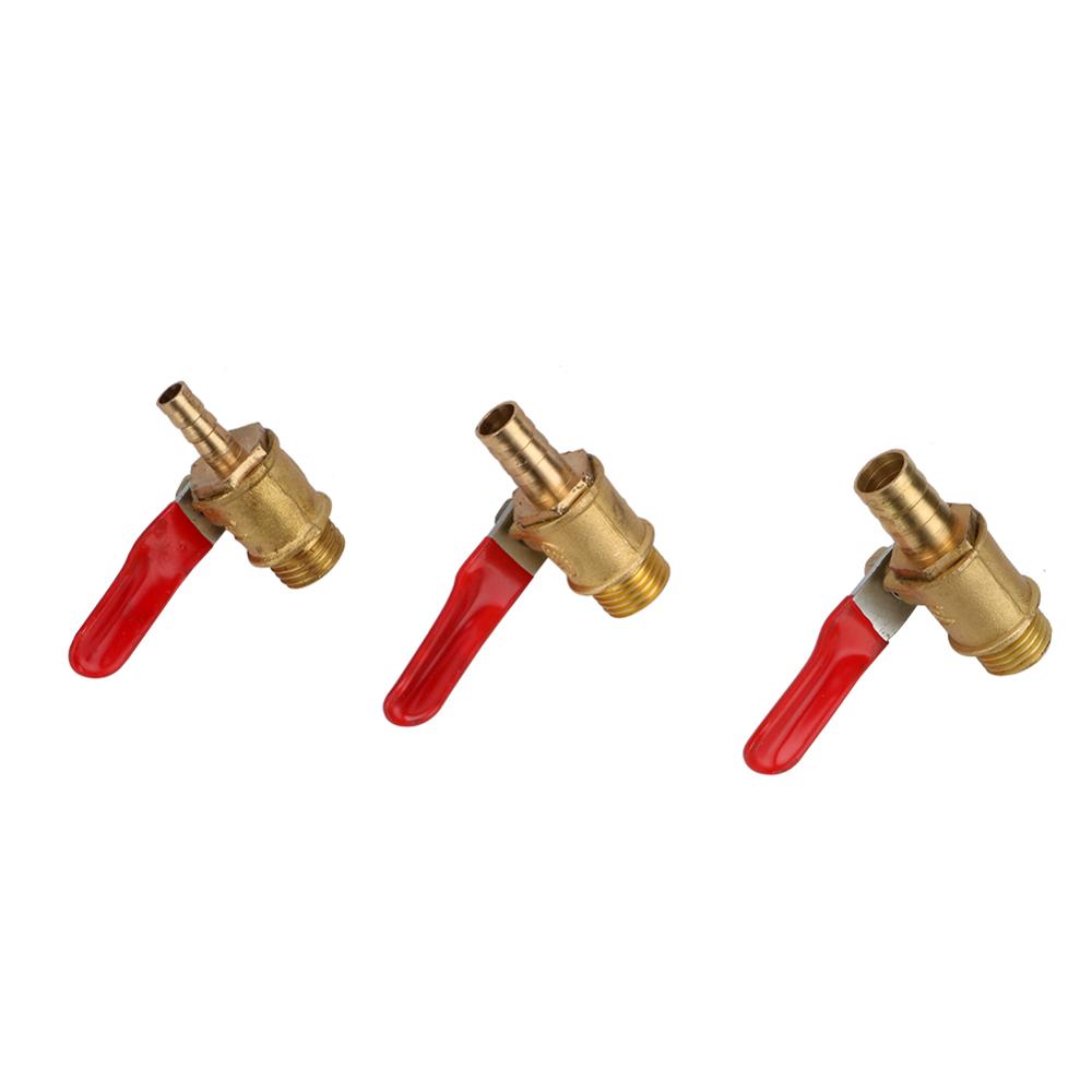 Brass 1/4" Male Thread Ball Valve To 6mm 8mm 10mm Barbed Pipe Interface Connector Joint Adapter Copper Pipe Fittings