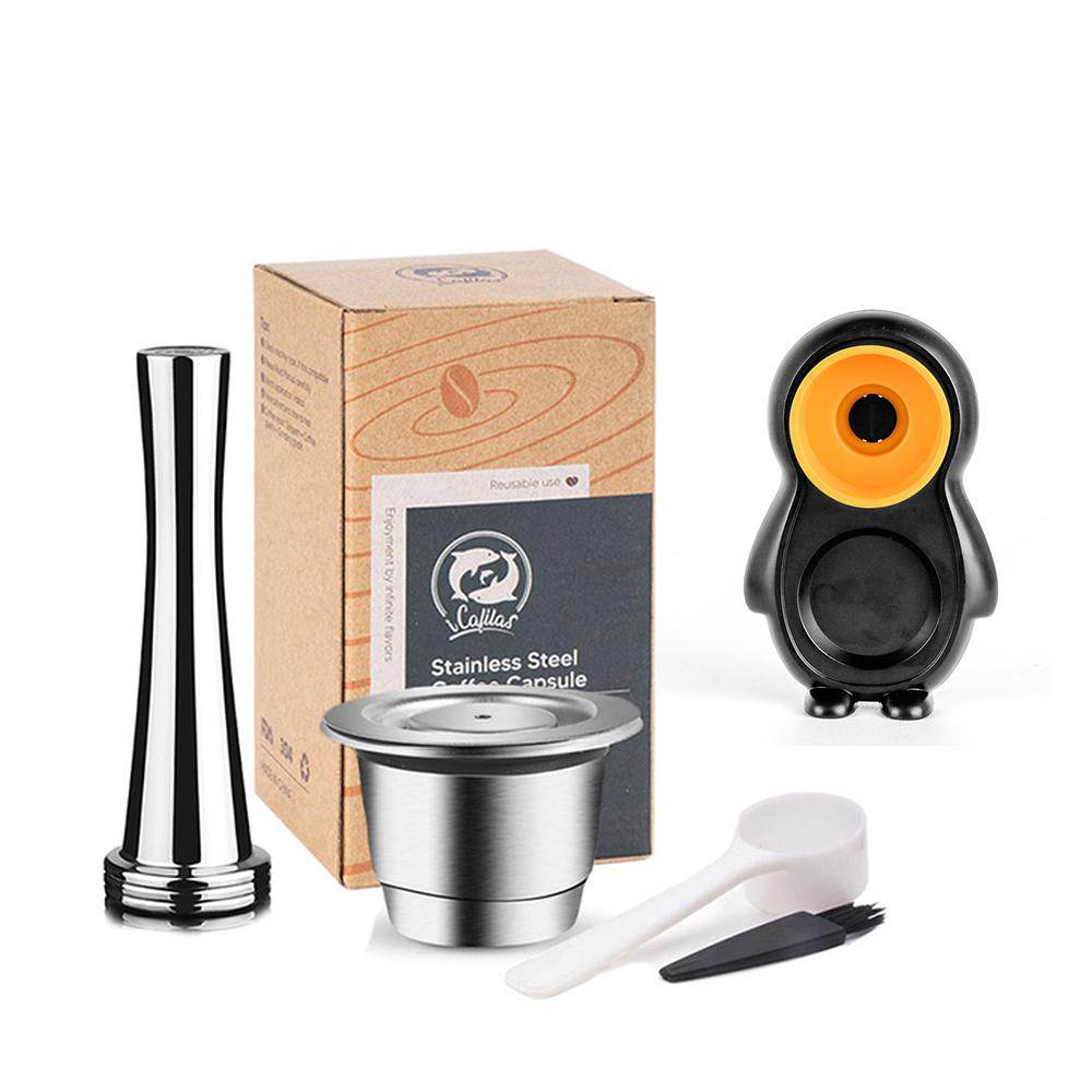 Roestvrij Staal Nespresso Herbruikbare Koffiecapsule Tamper Herbruikbare Koffiepad Koffiebenodigdheden Voor Barista Espressomachine
