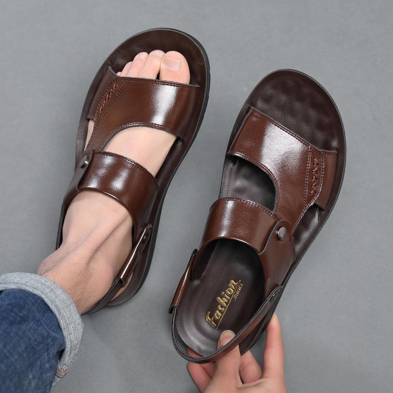 

Summer new casual 2025 beach shoes platform large size sandals men s sandals dual-purpose cool slippers 44