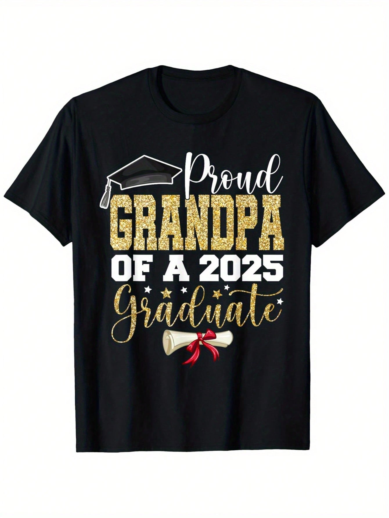 Proud Grandpa Of A 2025 Graduate Senior 2025 Graduation T Shirt Proud T Shirt Honor Souvenir Tee Family Member Shirt With S