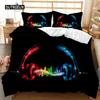 Music Comforter Cover Collection Cool Colorful Headset Bed Cover Collection Kids Boys Girls Bed Cover Collection Music Queen Dimension King Size Size