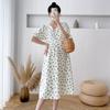 Maternity dress buckle nursing dress summer dress fashion new polka dot medium and long skirt