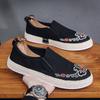 Men Loafers Shoes Summer  Man New Fashion Canvas Footwear Soft Flat Comfy Flock Suede Leather Men Casual Vulcanized Shoe2024