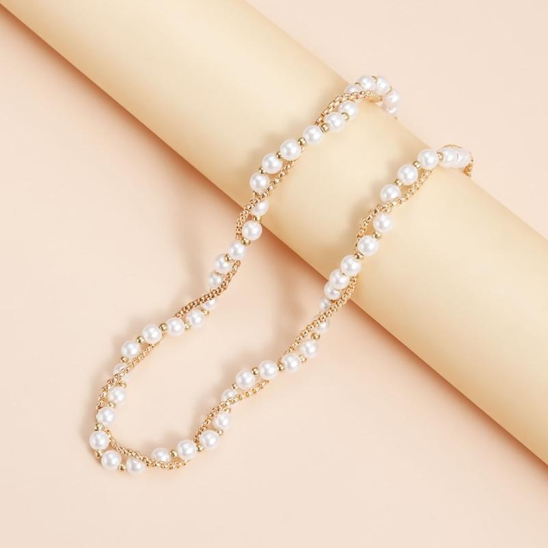 Stylish Layering Necklace Feature Sparkling Glass Crystals Adjustable Twist Chain For Casual or Formal Event