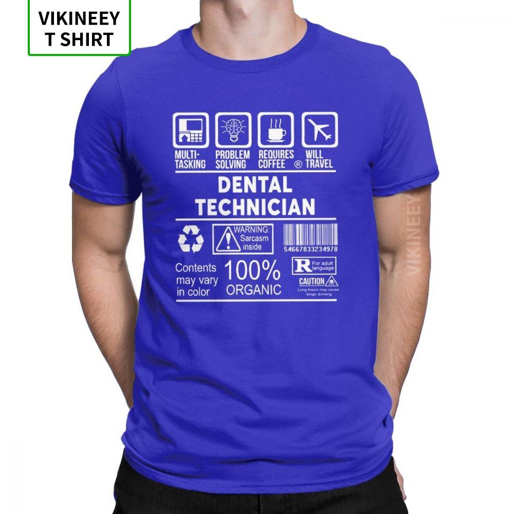 Dental Technician T Shirts Mens Dentist Plus Size Clothes Short Sleeve Vintage TShirts Crew Neck 100 Cotton Tees Plus Size