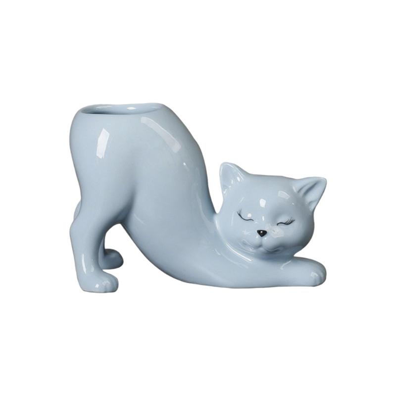 Handmade Mini Cartoon Ceramic Fleshy Plant Pot Planter Gift Ceramic Planter Container for Indoor Garden Desk Decoration