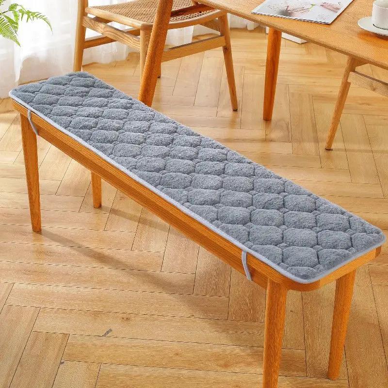 Massives, langes Bankkissen aus Plüsch, Mahagoni-Bankkissen, verdicktes, individuelles Sitzkissen aus Holz für Sofas und Stühle für den Winter