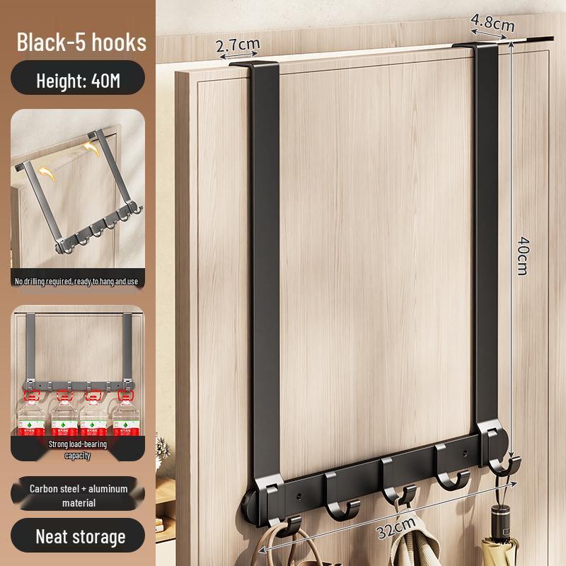 Silent Adhesive Wall-Mounted Clothes Hanger Hook for Bedroom Doors