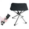 Folding Stool 4-legged with Storage Fishing Chair Durable Stainless Steel Bag Mini for Outdoor