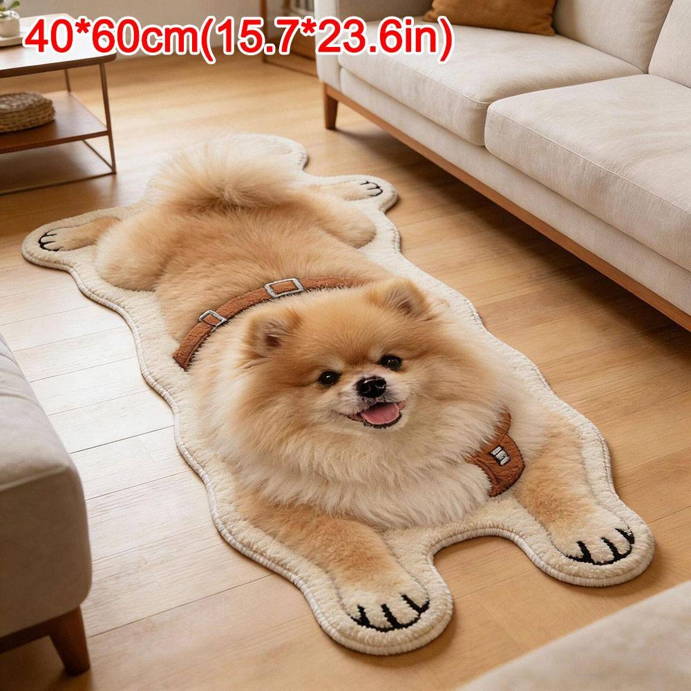 Special-shaped Puppy Print Rug Decorative Carpet Animal Floor Mat Entryway Mat Bedside Floor Decor
