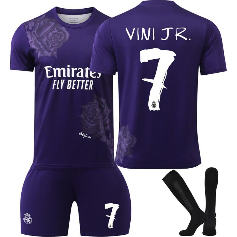 2425 Y3 Fußballtrikot mit Co-Branding Nr.. 7 C Rovinicius 5 Bellingham 10 Mbabpe Trikot Set