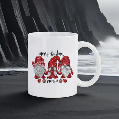 Christmas Plaid Themed 11oz Mug Santa Coffee Mug Christmas Tree Breakfast Cup With Handle Cozy Gift for Family Friends Tea Cups