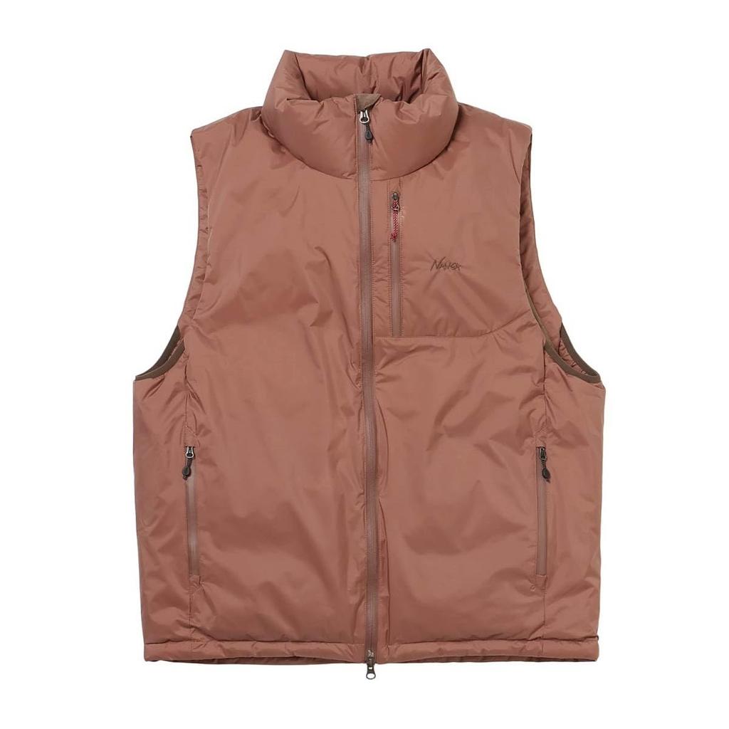 NANGA Men's 2025 Aurora Tex Stand Collar Down Vest, Size M. Brown (ND2441-1N010-A)