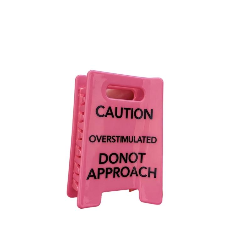 Funny Hair Claw Clip Overstimulated Sign Design Hairpin Fashion Hair Accessory for Long Time Wear Various Occasion