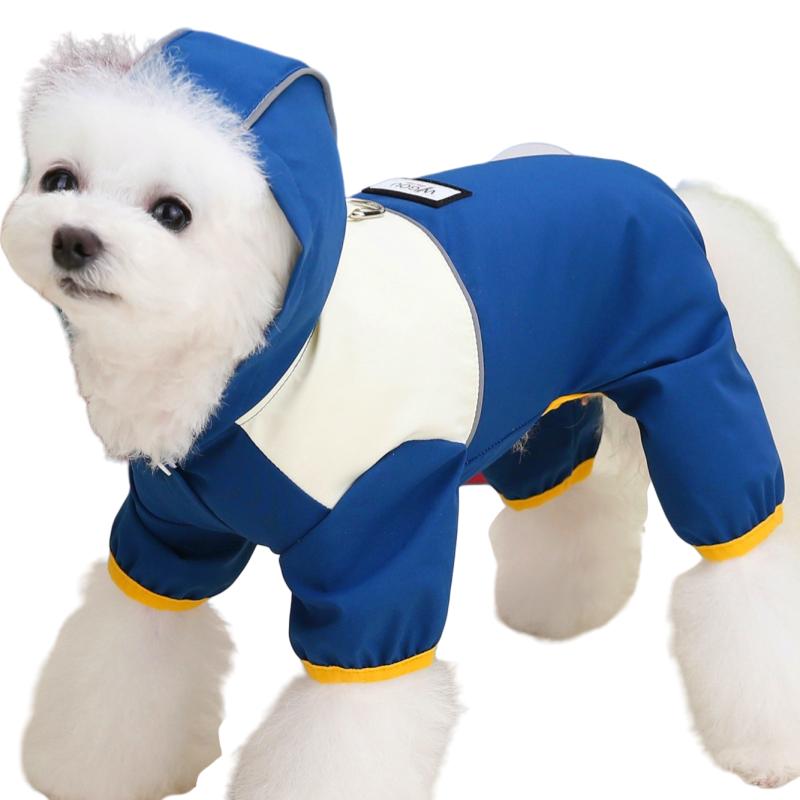 Hooded Dog Raincoats Jackets Pet Raincoat Dogs Clothes Overalls Jumpsuit Outdoor Waterproof Rain Coat For Dogs Puppy Clothing