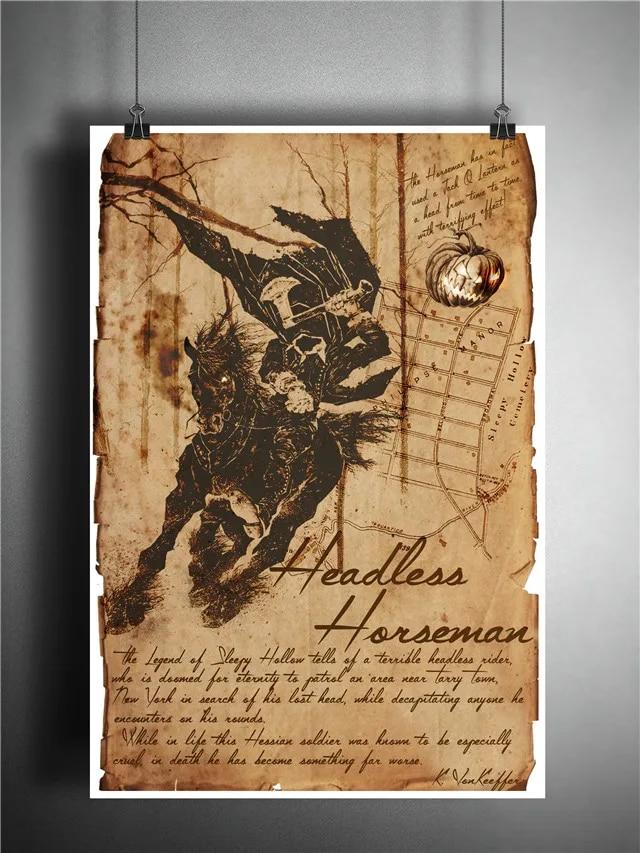 Vintage Magic horror vampiro monstro mítico Sexy Devil girl Poster lobisomem bruxaria Canvas Poster Wall Art Mural Decoração de quarto sem moldura
