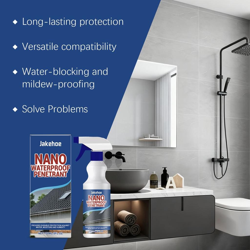 Nano Waterproof Penetration Spray Invisible Sealant Anti‑Leak Permeable Repair Coating Crack Repair Leakproof Sealant Spray 150g