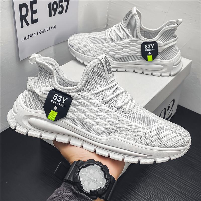 New Men's Shoes Spring and Summer Breathable Fly-woven Mesh Shoes Men's Casual Sports Running Coconut Shoes