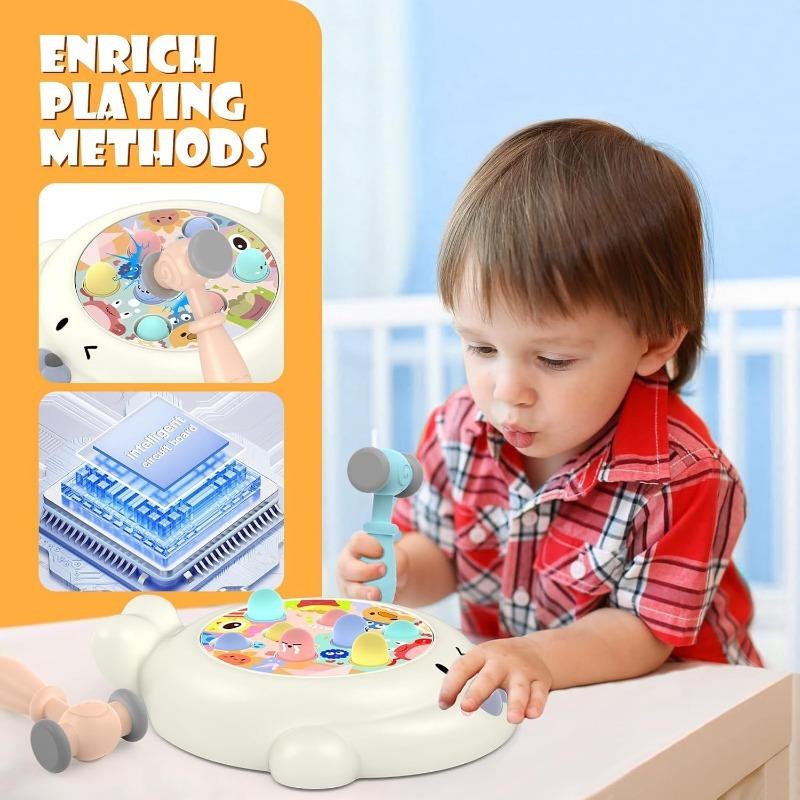 Tash-mole play toys for toddlers, early education interactive toys with music and light, tapping toys for children ages 3-8 for girls and boys