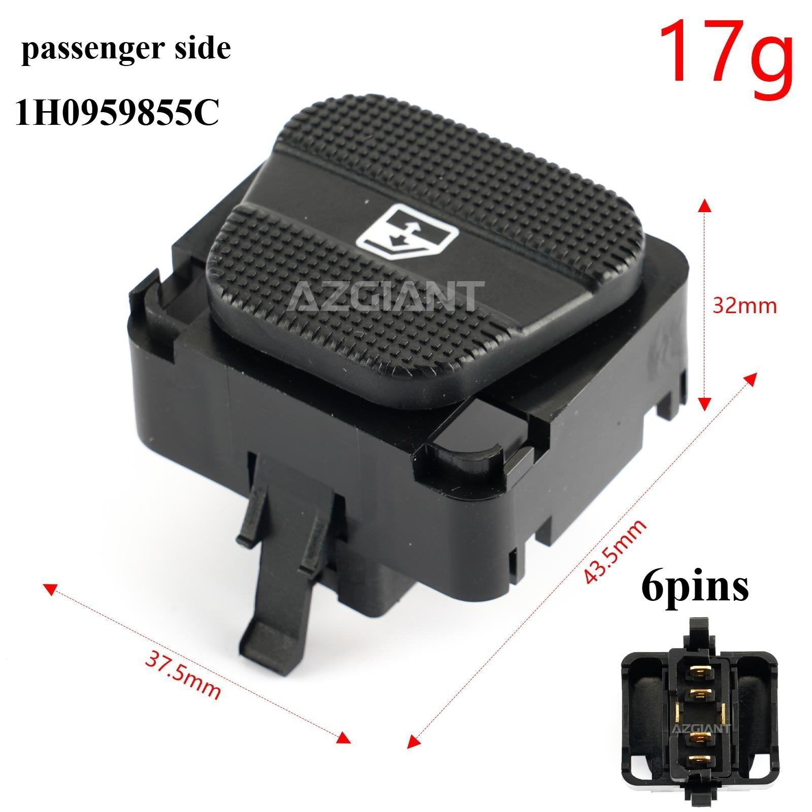 for VW Golf 1992-1998 Electric Auto Window Regulator Control Switch Left 6+6 Pins Replacement 1H0959855 1HD959855 Car Parts