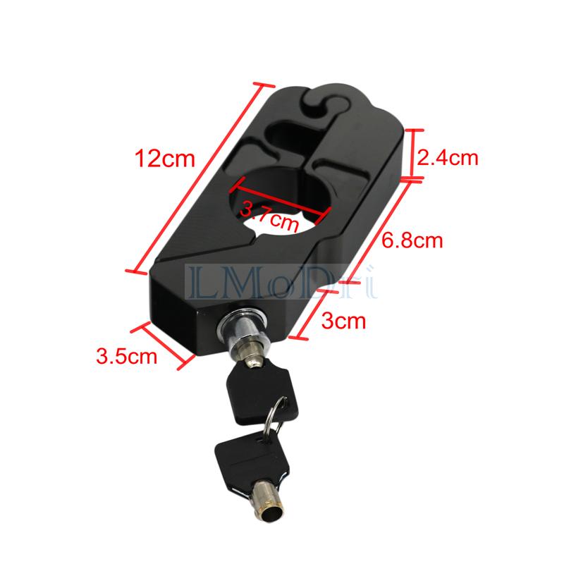 LMoDri CNC Motorcycle Handlebar Lock Brake Lever Throttle Grip Security Locks Dirt Bike Scooter Safety Anti Theft