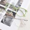 Elegant Women Large Frame Square Reading Glasses Fashion Green Prescription Eyewear Female Anti Blue Light Computer Glasses +2.5