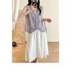 DIMANAF 2026 Plus Size Summer Women Blouse Tunic Tank Loose Casual Cotton Lady Tops Tees Shirt Lace Floral Sleeveless Vest