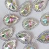 Smycken Handgjorda Dekorationer Crysta AB Kristallstenar Färgglada Harts Ornament Glitter Vattendroppe Strass Flatback Applikation