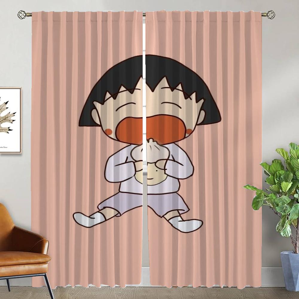 Anti-mosquito Curtains for Camera Chibi Maruko-chan Curtains Child Room Shades Blackout Curtain Halloween Decoration Partition