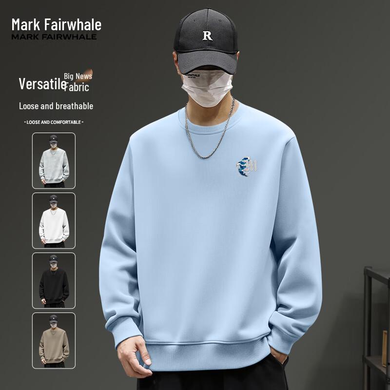 

Mark Fairwhale Men s Letter Print Round Neck Sweatshirt L