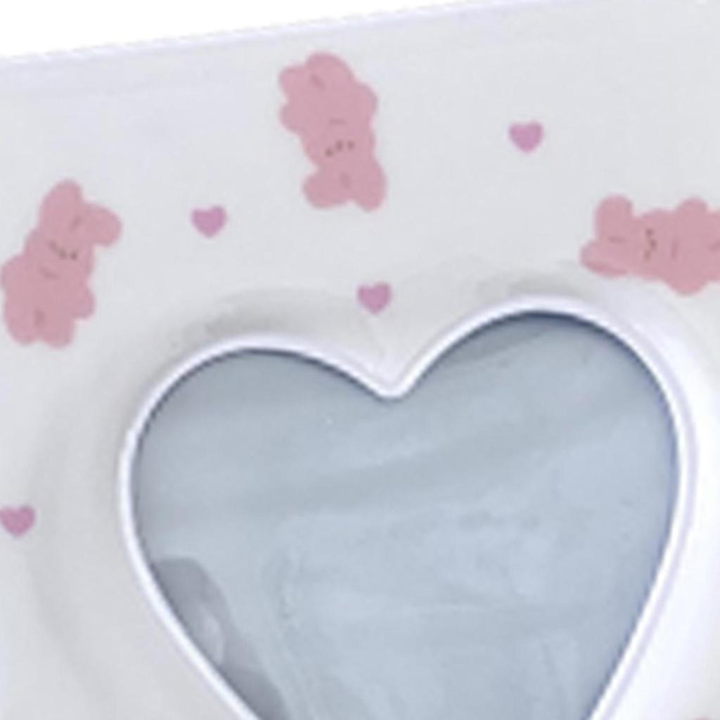 3 Inch Mini Photo Binder Cute Love Heart Hollow Photocard Holder Book Business Card for