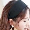Wide Hairband Vintage Solid Color Women Headband Sweet Hair Hoop Suede Korean Style Hair Hoop