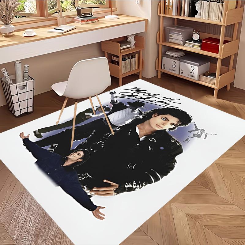 Michael Jackson Print Rug, Washable Floor Carpet, For Entryway Dorm Laundry Room Office Study, Home Decor Birthday Christmas Gift