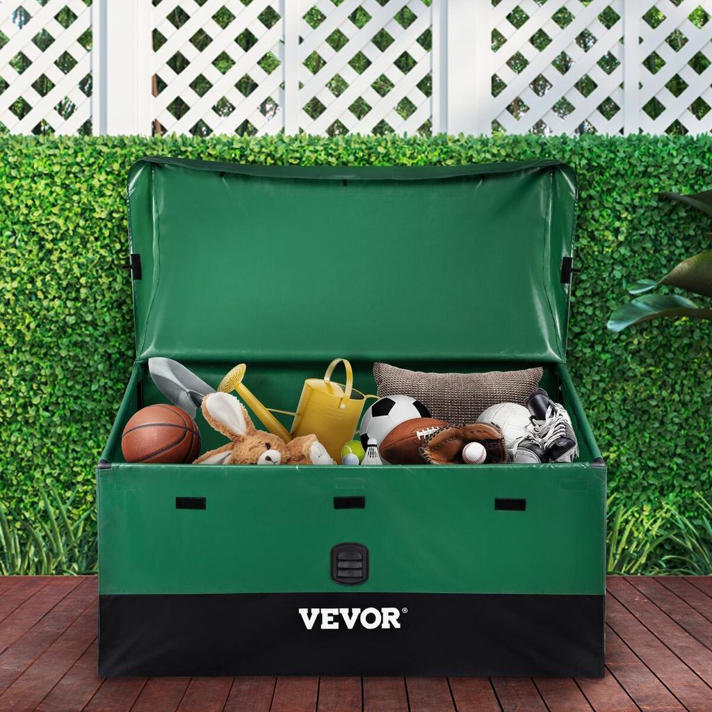 Outdoor Storage Box Patio Deck Box 100 Gallon Waterproof PE Tarpaulin