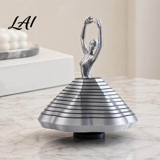 Stress Relief Fidget Toy Ballet Dancer Toy Spinning Ballerina Figurine 3D Printed Desk for Office Home Lovers Gift Anxiety Decor