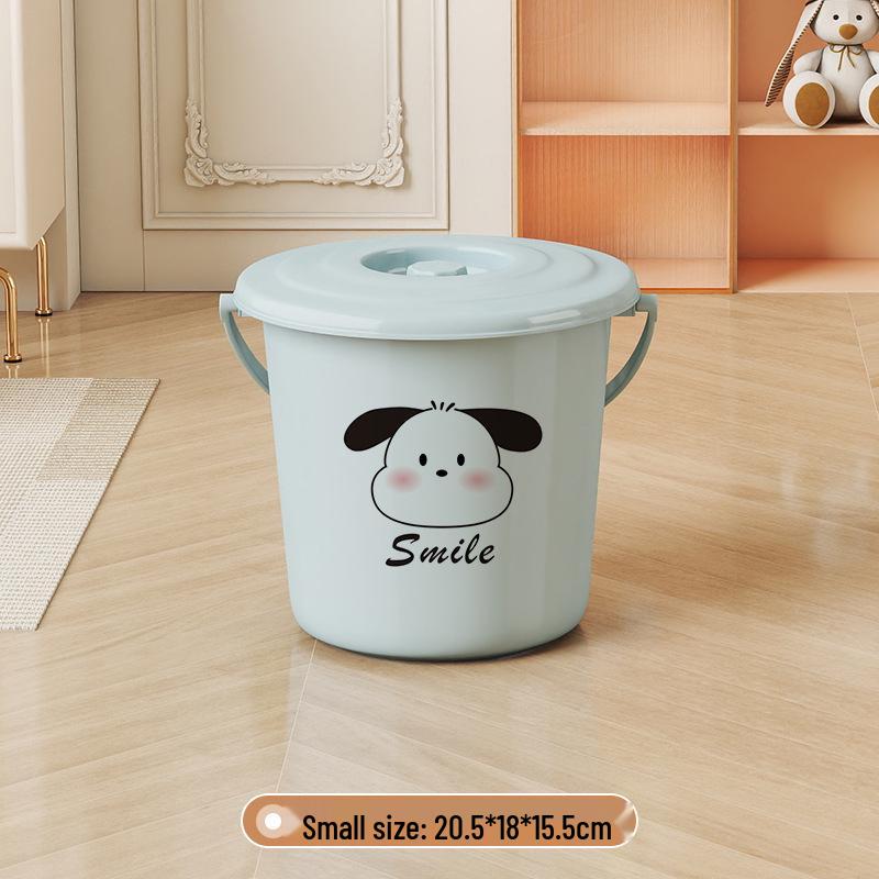 Small Multi-Purpose Thickened Plastic Bucket with Lid for Household, Outdoor, Fishing, and Painting Activities