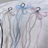 Sweet Ribbon Bowknot Pearls Keychain Charm Fashionable Key Accessory Cuteness Bag Charm Suitable for Keys and Bags
