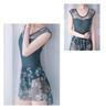 [Pro Dance] ProDance Floral Pattern Moss Green Gray 2 Leotard,