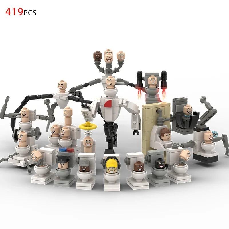 MOC Skibidi Toilet Stavebnice Pro Děti Titan Cameraman Speakerman Model Klasické Hračky Pro Kluky Narozeninové Vánoční Dárky