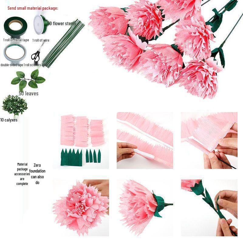 Thickened Colored Crepe Paper for DIY Rose Origami and Kindergarten Crafts