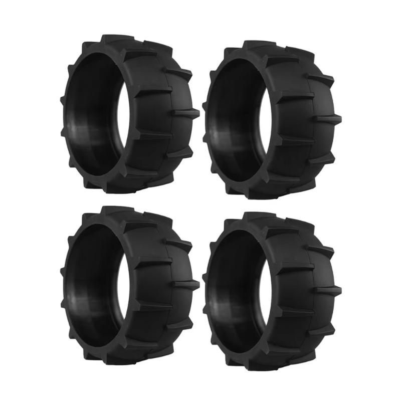 

4PCS Practical Traction Tires Drive Wheels Rubber Texture Suitable for Lawn Mowers 100x40mm Rubber Drive Component 1