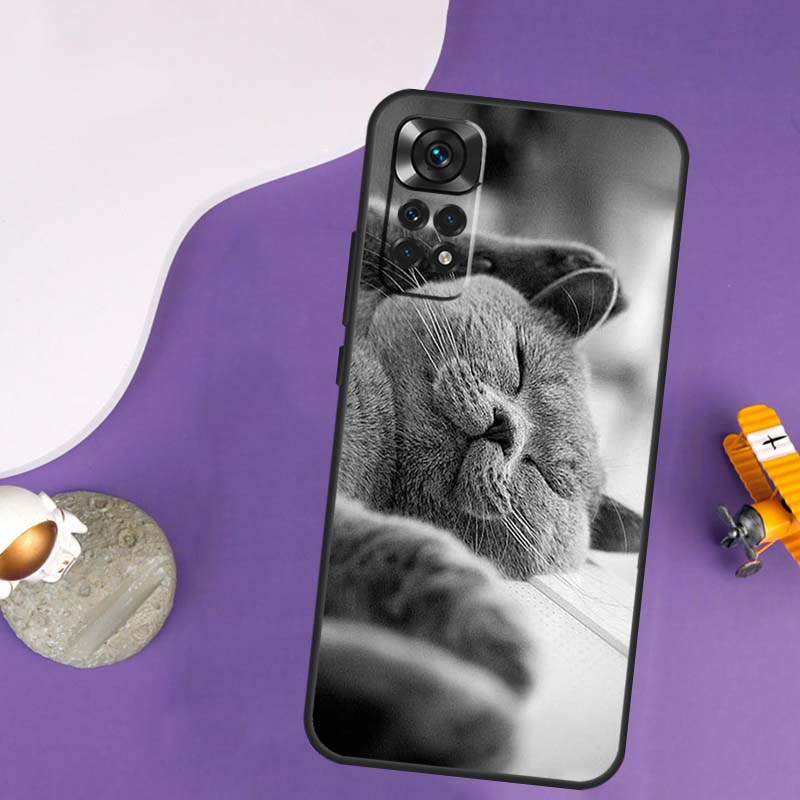 Beautiful Grey British Shorthair Cat Case For Xiaomi Redmi Note 13 Pro 14 12 9 10 11 Pro 10S 11S 12S Redmi 10C 13C 14C 12C Cover